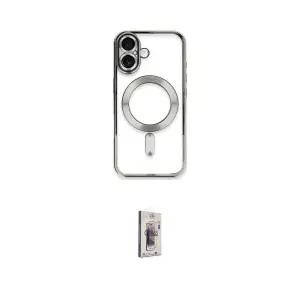 ieg™ iPhone 16 Plus Kılıf Nova Işık Özel Seri - Siyah Bilvis 3D Cam Ekran Koruyucu