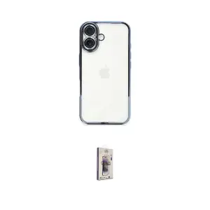 ieg™ iPhone 16 Plus Kılıf Vadi Minimal - Siyah Bilvis 3D Cam Ekran Koruyucu