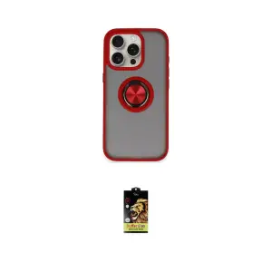 ieg™ iPhone 16 Pro Kılıf Yörünge Çizgi - Siyah Buffer Cam Ekran Koruyucu