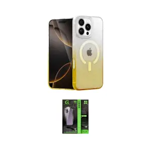 ieg™ iPhone 16 Pro Max Kılıf Eksen Minimal Özel Seri - Şeffaf 360 Full Body Arka Koruyucu
