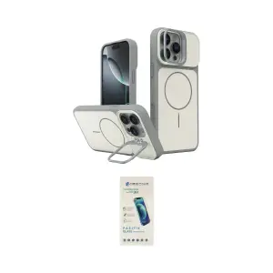 ieg™ iPhone 16 Pro Max Kılıf İz Modern Prime - Şeffaf Pasifik Cam Ekran Koruyucu