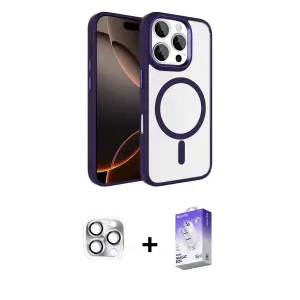 ieg™ iPhone 16 Pro Max Kılıf Kıvılcım Prime - Siyah Bilvis 5in1 3D Magic Cam Ekran Koruyucu + Pers Alüminyum Kamera Lens - GS