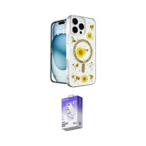 ieg™ iPhone 16 Pro Max Kılıf Kozmos Doku - Siyah Bilvis 5in1 3D Magic Cam Ekran Koruyucu