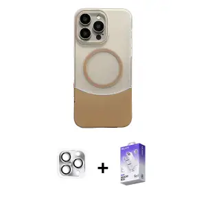 ieg™ iPhone 16 Pro Max Kılıf Kozmos Form Özel Seri - Siyah Bilvis 5in1 3D Magic Cam Ekran Koruyucu + Pers Alüminyum Kamera Lens - GS