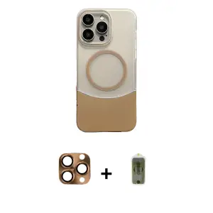 ieg™ iPhone 16 Pro Max Kılıf Kozmos Form Özel Seri - Siyah Joko Magic 5D Hayalet Cam + Pers Alüminyum Kamera Lens - CLTM