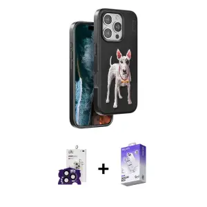 ieg™ iPhone 16 Pro Max Kılıf Nova Form Koleksiyonu - Siyah Bilvis 5in1 3D Magic Cam Ekran Koruyucu + Bilvis Titan Kamera Lens - SH