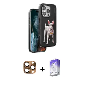 ieg™ iPhone 16 Pro Max Kılıf Nova Form Koleksiyonu - Siyah Bilvis 5in1 3D Magic Cam Ekran Koruyucu + Pers Alüminyum Kamera Lens - CLTM