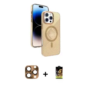 ieg™ iPhone 16 Pro Max Kılıf Nova Modern Prime - Siyah Buffer Cam Ekran Koruyucu + Pers Alüminyum Kamera Lens - CLTM