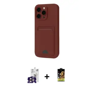 ieg™ iPhone 16 Pro Max Kılıf Vadi Çizgi Prime - Siyah Buffer Cam Ekran Koruyucu + Bilvis Titan Kamera Lens - TMGI