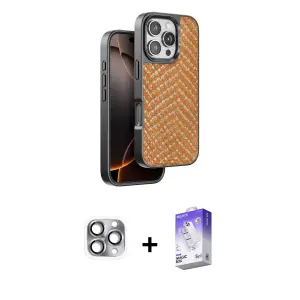 ieg™ iPhone 16 Pro Max Kılıf Vadi Özel Seri - Siyah Bilvis 5in1 3D Magic Cam Ekran Koruyucu + Pers Alüminyum Kamera Lens - GI