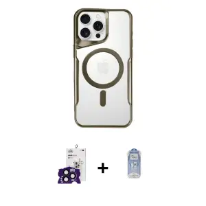 ieg™ iPhone 16 Pro Max Kılıf Yadigar Klasik Özel Seri - Siyah Joko Magic 5D Cam + Bilvis Titan Kamera Lens - SH