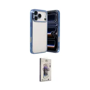 ieg™ iPhone 17 Pro Max Kılıf Vadi Minimal - Siyah Bilvis 3D Cam Ekran Koruyucu