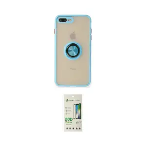 ieg™ iPhone 7 Plus Kılıf Yörünge Çizgi - Siyah 20D Premium Cam Ekran Koruyucu