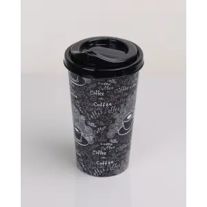 ieg™ Kahve Bardağı - Kapaklı Desenli