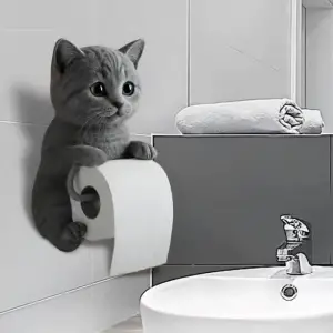 Kedi Tasarımlı Tuvalet Kağıtlığı