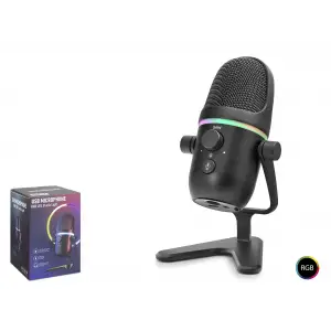 Profesyonel Çift Modlu Gaming Rgb Mikrofon 192 Khz / 24 Bit Type-C - Siyah ME5
