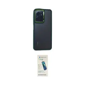 ieg™ Redmi Note 12 4G Kılıf Eksen Doku Prime - Şeffaf Pasifik Cam Ekran Koruyucu