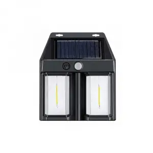 Rustik Ampul İkili Solar Duvar Aplik Güneş Enerjili Hareket Sensörlü