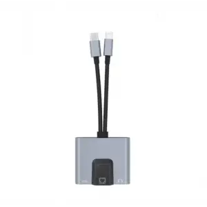 ZR815 Lightning Type-C 3 İn 1 Ethernet Çevirici Aux