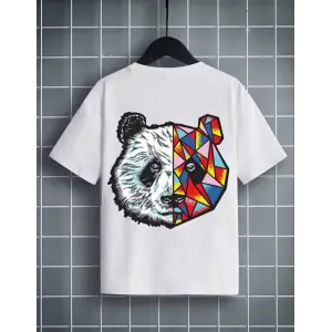 iegiyim™ Unisex Çocuk Baskılı T-Shirt - Beyaz