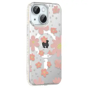 Joko Apple İphone 14 Floral Magsafe Kapak - Pembe