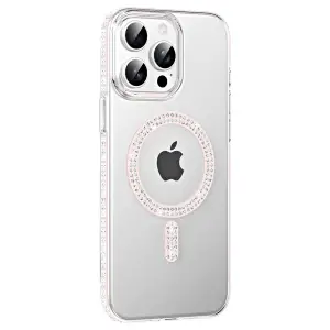 Joko Apple İphone 15 Pro Move Taşlı Magsafe Kapak - Gümüş