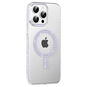 Joko Apple İphone 15 Pro Move Taşlı Magsafe Kapak - Lila