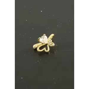 Kalp Tragus Zirkon Taşlı Piercing 1 Adet