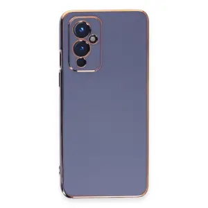 One Plus 9 Kılıf Volet Silikon - Mavi