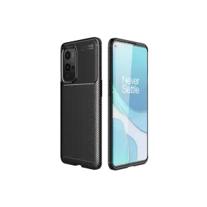 One Plus 9 Pro Kılıf Auto Focus Karbon Kapak - Siyah