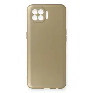 Oppo Reno 4 Lite Kılıf First Silikon - Gold