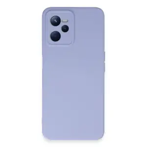 Realme C35 Kılıf Nano İçi Kadife Silikon - Lila