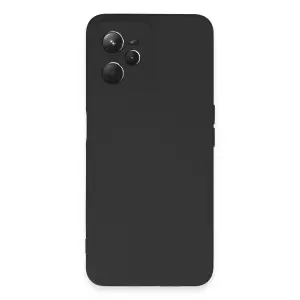 Realme C35 Kılıf Nano İçi Kadife Silikon - Siyah