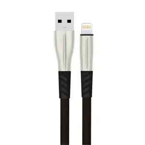 S89 Metal Uçlu Lightning Kablo İphone Uyumlu 1m 2.4a - Siyah