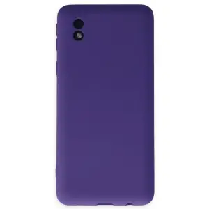 Samsung Galaxy A01 Core Kılıf Nano İçi Kadife Silikon - Mor