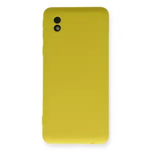 Samsung Galaxy A01 Core Kılıf Nano İçi Kadife Silikon - Sarı