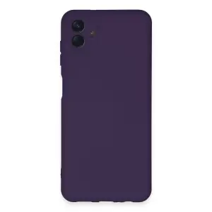 Samsung Galaxy A04e Kılıf Nano İçi Kadife Silikon - Mor