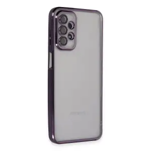 Samsung Galaxy A23 4g Kılıf Razer Lensli Silikon - Mor