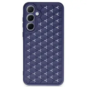 Samsung Galaxy A55 5g Kılıf Petek Silikon Kapak - Lacivert