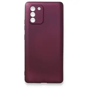 Samsung Galaxy A91 / S10 Lite Kılıf First Silikon - Mürdüm