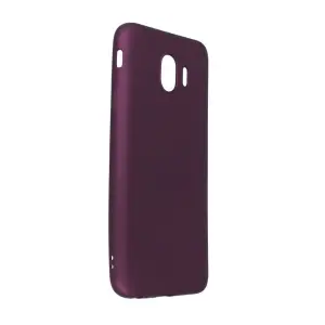 Samsung Galaxy J4 Kılıf First Silikon - Mürdüm