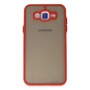 Samsung Galaxy J7 Kılıf Montreal Silikon Kapak - Kırmızı