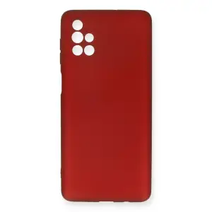 Samsung Galaxy M51 Kılıf First Silikon - Bordo