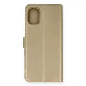 Samsung Galaxy M51 Trend S Plus Kapaklı Kılıf - Gold