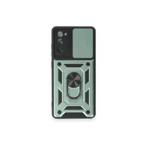 Samsung Galaxy S20 Fe Kılıf Pars Lens Yüzüklü Silikon - Yeşil