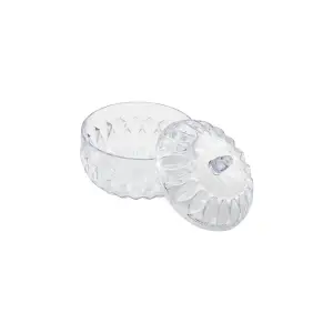 Şeffaf Yuvarlak Kapaklı Mika - Plastik Şekerlik