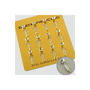 Vidalı Çelik Piercing 1 Adet