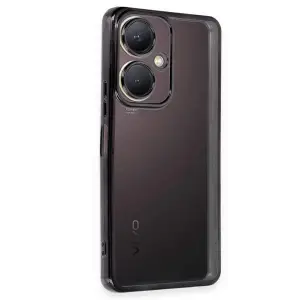 Vivo Y27 Kılıf Razer Lensli Silikon - Siyah