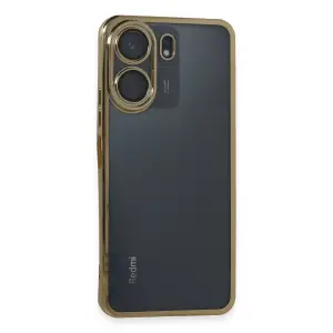Xiaomi Redmi 13c Kılıf Razer Lensli Silikon - Gold