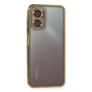 Xiaomi Redmi Note 11e Kılıf Razer Lensli Silikon - Gold